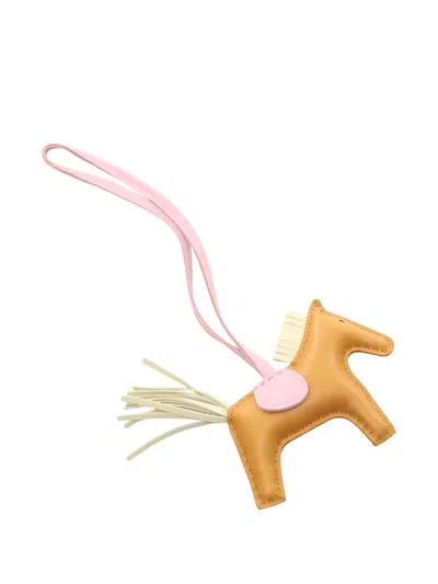 Pre-owned Hermes 2021 Pm Rodeo Horse-shape Bag Charm In Brown