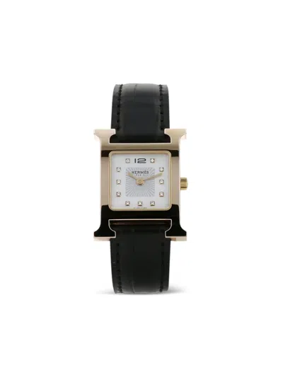 Pre-owned Hermes 2021  Heure H 30mm In White