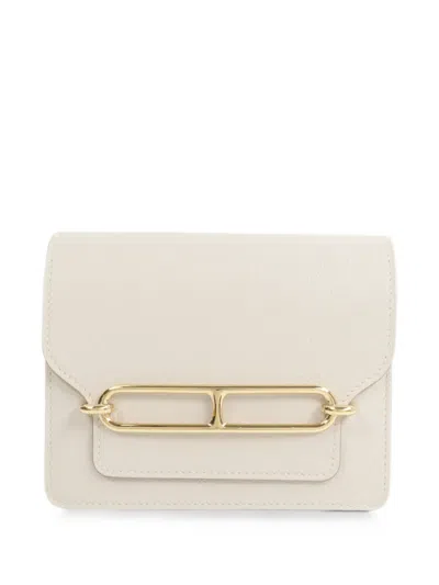 Pre-owned Hermes 2021 Roulis Slim Clutch Bag In Neutral