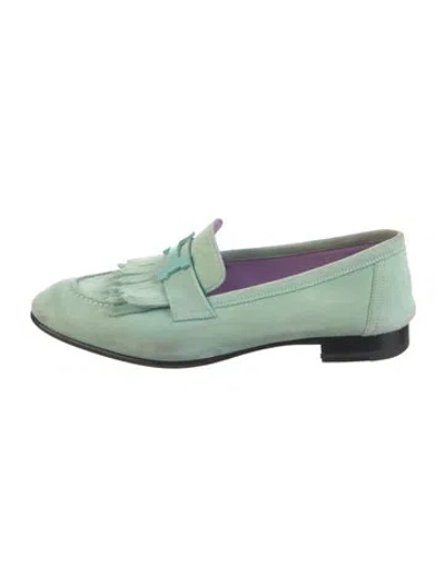 Pre-owned Hermes 2021 Royal Loafers In Green