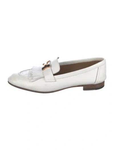 Pre-owned Hermes 2021 Royal Loafers In White