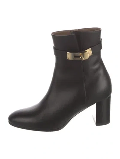 Pre-owned Hermes 2021 Saint Germain Boots In Black