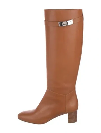 Pre-owned Hermes 2021 Story 50 Riding Boots In Brown