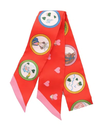 Pre-owned Hermes 2021 Tea Time Silk Ribbon Scarf