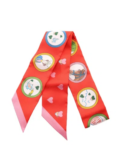 Pre-owned Hermes 2021 Tea Time Silk Ribbon Scarf