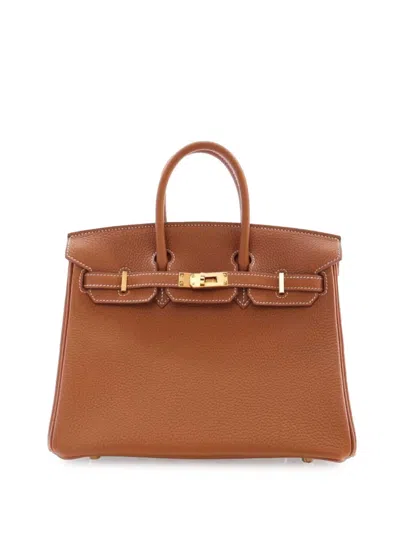 Pre-owned Hermes 2021 Togo Birkin Retourne 25 Handbag