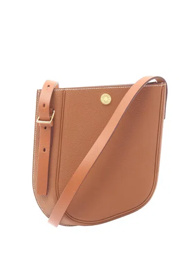 Pre-owned Hermes 2021 Togo Perspective Cavaliere 21 Crossbody Bag In Brown