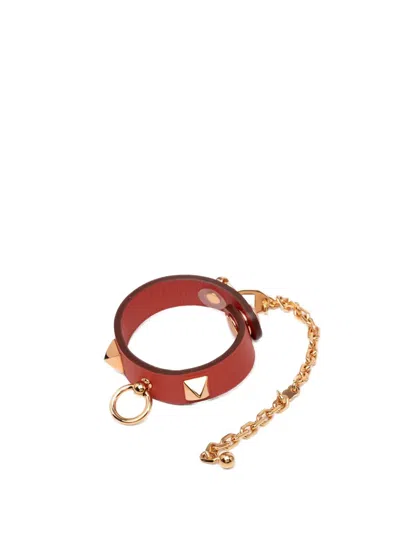 Pre-owned Hermes 2021-2026 Swift Rivale Glove Clip Key Chain In Red