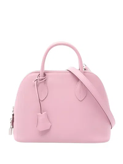 Pre-owned Hermes 2022 23 Bolide Leather Tote Bag In Pink