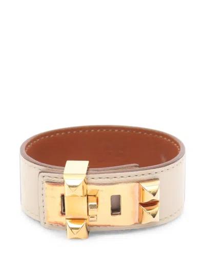 Pre-owned Hermes 2022 24 Collier De Chien Bangle In Gold