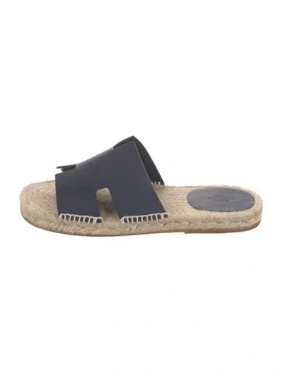 Pre-owned Hermes 2022 Antigua Slides In Blue