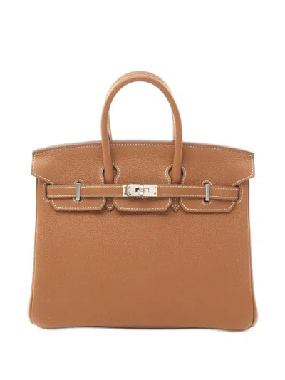 Pre-owned Hermes 2022 Birkin 25 Handbag In Neutral