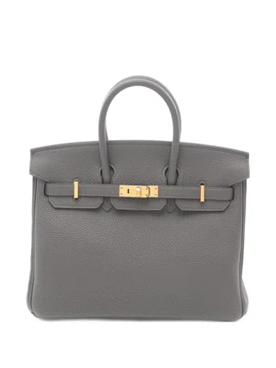 Pre-owned Hermes 2022 Birkin 25 Handbag In Gray