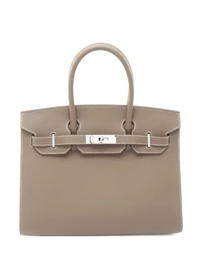 Pre-owned Hermes 2022 Birkin 30 Epsom-leather Tote Bag In Neutral