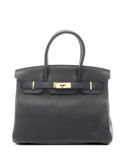 Pre-owned Hermes 2022 Birkin 30 Leather Handbag In Black