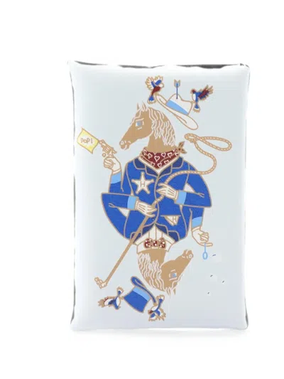 Pre-owned Hermes 2022 Calvi Cowboy Coin Purse In Blue