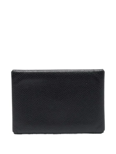 Pre-owned Hermes 2022 Calvi Duo Card Holder In 黑色