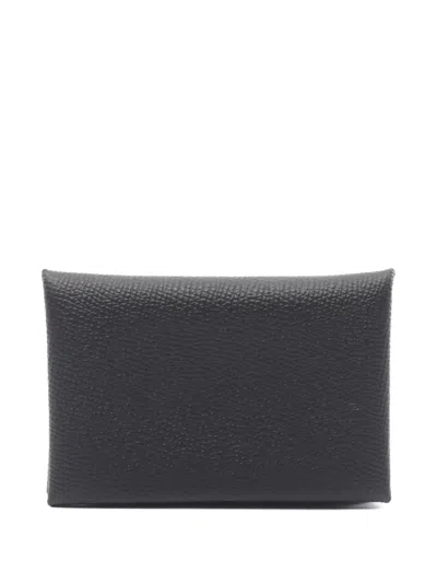 Pre-owned Hermes 2022 Calvi Leather Coin Purse