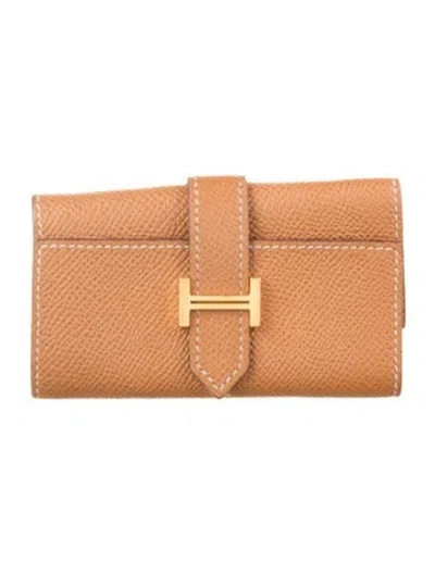 Pre-owned Hermes 2022 Card Holder In Brown