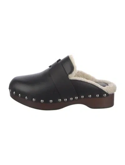 Pre-owned Hermes 2022 Carlotta Mules In Black