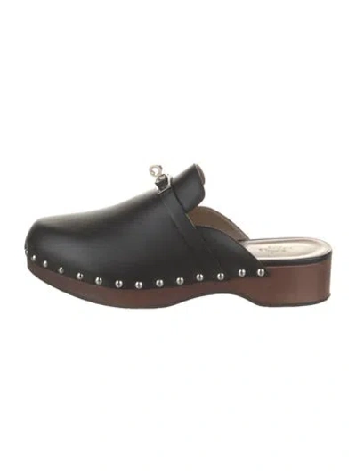 Pre-owned Hermes 2022 Carlotta Mules In Black