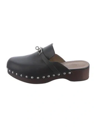 Pre-owned Hermes 2022 Carlotta Mules In Black