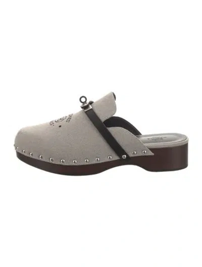 Pre-owned Hermes 2022 Carlotta Mules In Black