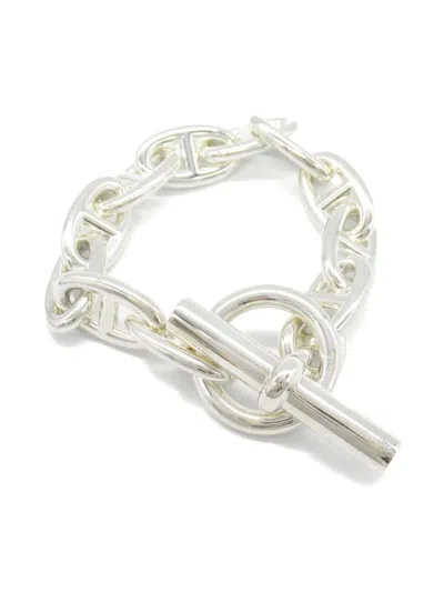 Pre-owned Hermes 2022 Chaîne D'ancre Gm Bracelet In Silver