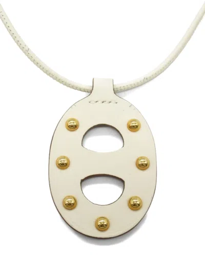 Pre-owned Hermes 2022 Chaine D'ancre Gm Necklace In White