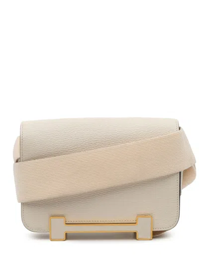 Pre-owned Hermes 2022 Chevre Mysore Geta Crossbody Bag In White