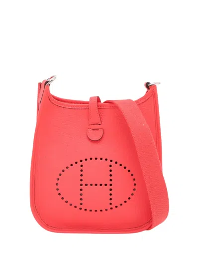Pre-owned Hermes 2022 Clemence Amazone Evelyne Tpm 16 Crossbody Bag In Pink