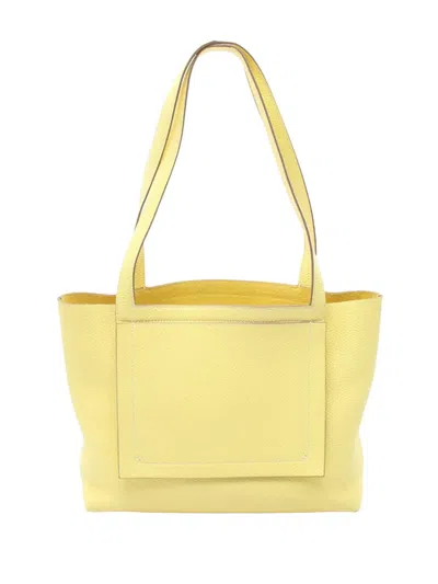 Pre-owned Hermes 2022 Clemence Cabasellier 31 Tote Bag In Yellow