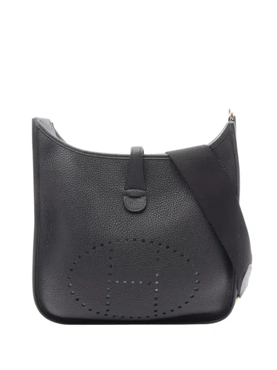 Pre-owned Hermes 2022 Clemence Evelyne Iii 29 Crossbody Bag In Black