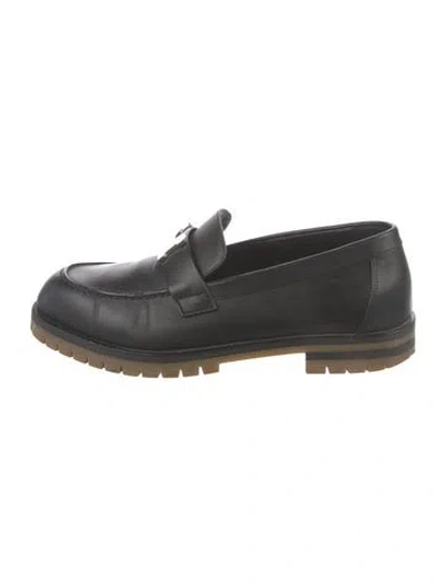 Pre-owned Hermes 2022 Constance Faubourg Loafers In Black