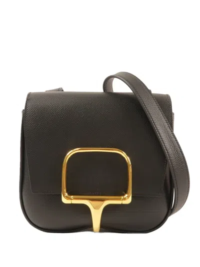 Pre-owned Hermes 2022 Della Epsom Cross Body Bag In Black