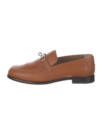 Pre-owned Hermes 2022 Destin Loafers In Brown