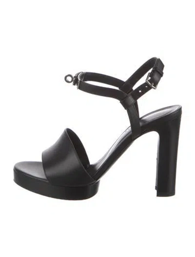 Pre-owned Hermes 2022 Elancee 90 Sandals In Black