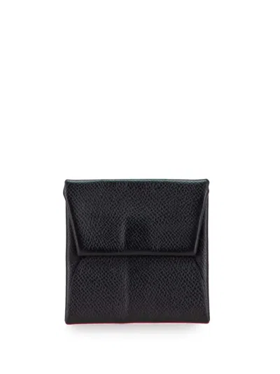 Pre-owned Hermes 2022 Epsom Bastia Coin Pouch In Black