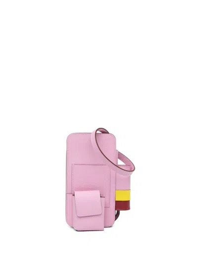 Pre-owned Hermes 2022 Epsom Way Phone Case Crossbody Bag In Pink