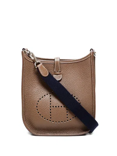 Pre-owned Hermes 2022 Evelyn Tpm Crossbody Bag In Brown