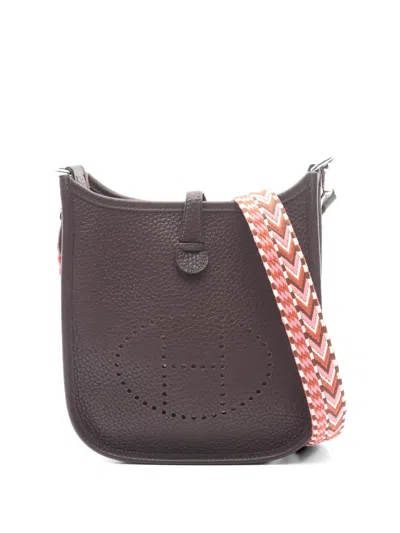 Pre-owned Hermes 2022 Evelyne Tpm Leather Shoulder Bag In Red