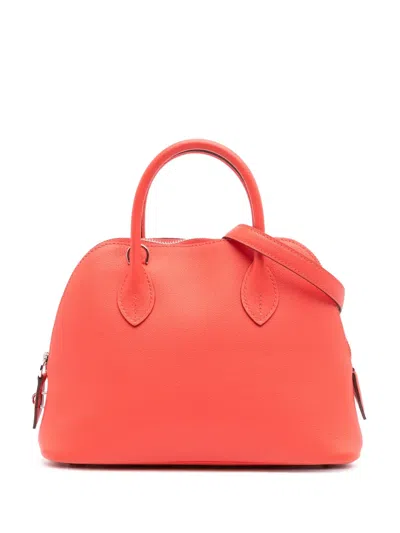 Pre-owned Hermes 2022 Evercolor Bolide 1923 25 Satchel In Pink