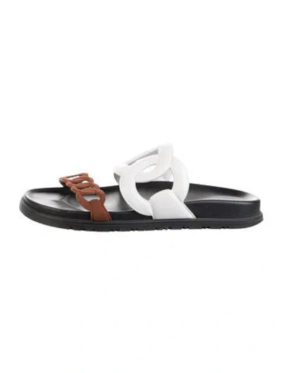 Pre-owned Hermes 2022 Extra Slides In White