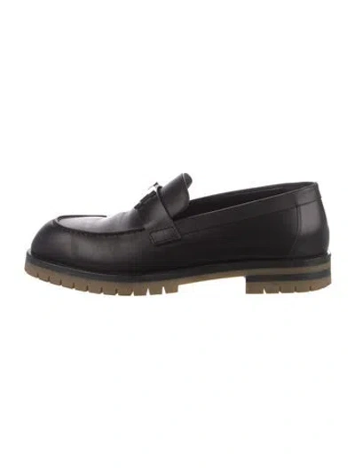 Pre-owned Hermes 2022 Faubourg Loafers In Black