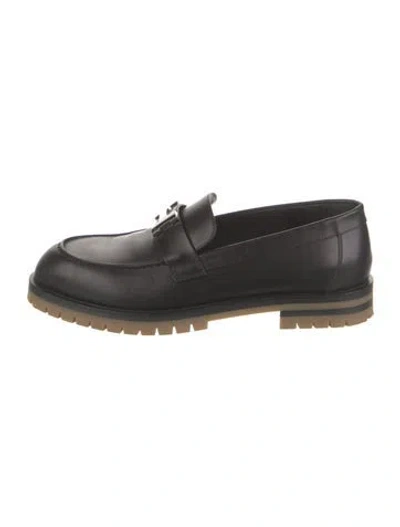 Pre-owned Hermes 2022 Faubourg Loafers In Black