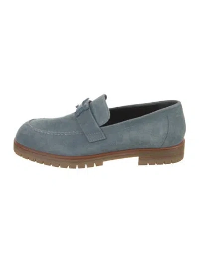 Pre-owned Hermes 2022 Faubourg Loafers In Blue