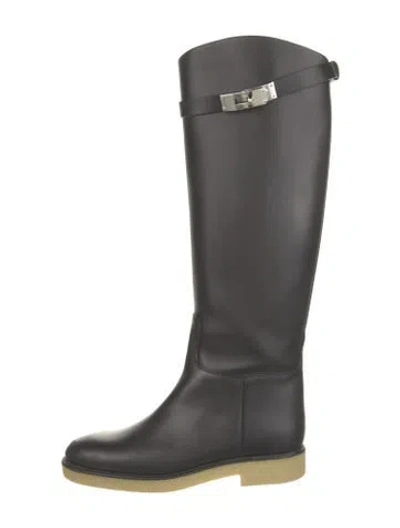 Pre-owned Hermes 2022 Faustine Riding Boots In Black