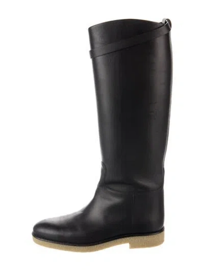 Pre-owned Hermes 2022 Faustine Riding Boots In Black