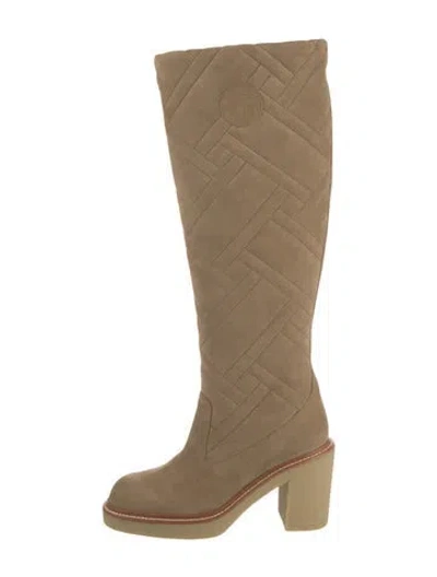 Pre-owned Hermes 2022 Fjord 70 Boots In Neutral