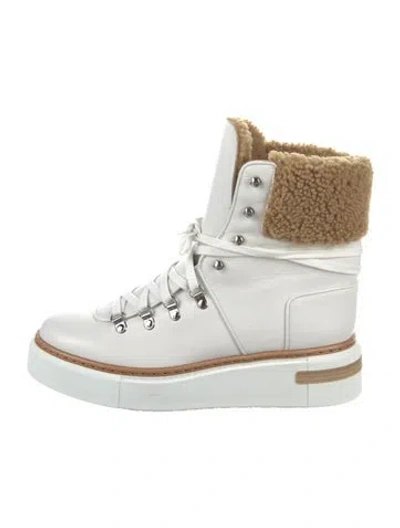 Pre-owned Hermes 2022 Flocon Lace-up Boots In Black